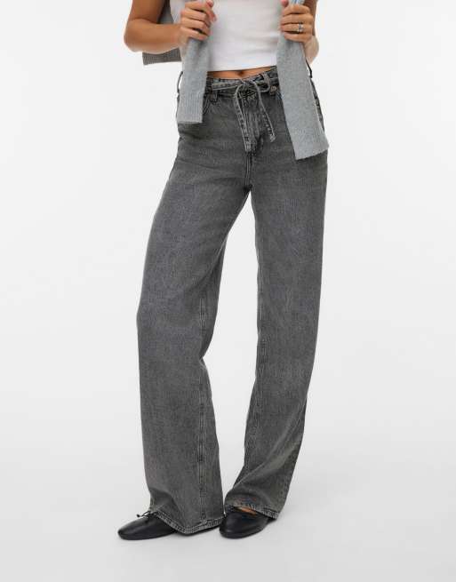 Vero Moda - Jean large - Gris moyen, 2 de 5