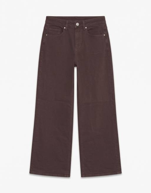 Vero Moda jeans a pianta larga color torta al cioccolato, 5 di 6