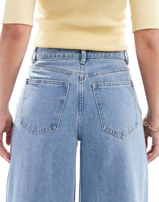 Vero Moda - Jeans larghi blu chiaro con strappi, 5 di 5