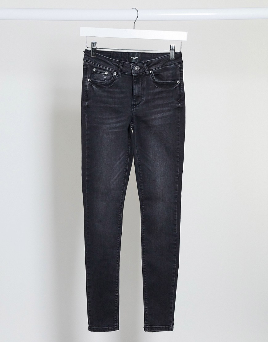 Vero Moda - Jeans met supersmalle pijpen in zwart