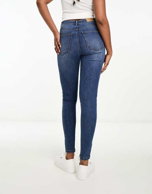 Vero Moda - Jeans skinny a vita alta blu medio , 2 di 5