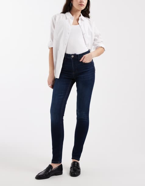 Vero Moda - Jeans skinny blu scuro a vita medio alta - view 1