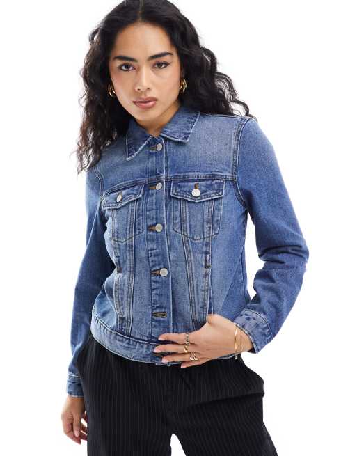 Vero Moda – Jeansjacke in mittelblauer Waschung, 2 von 4