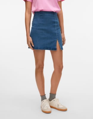 Vero Moda - Jeansrock in Mittelblau