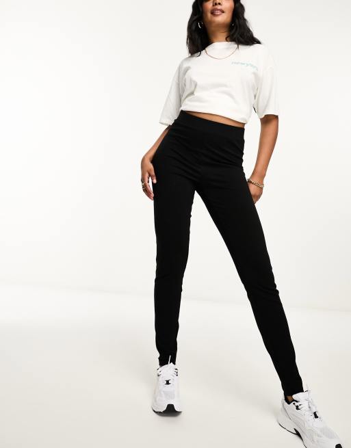 River Island premium high waist jersey legging in black