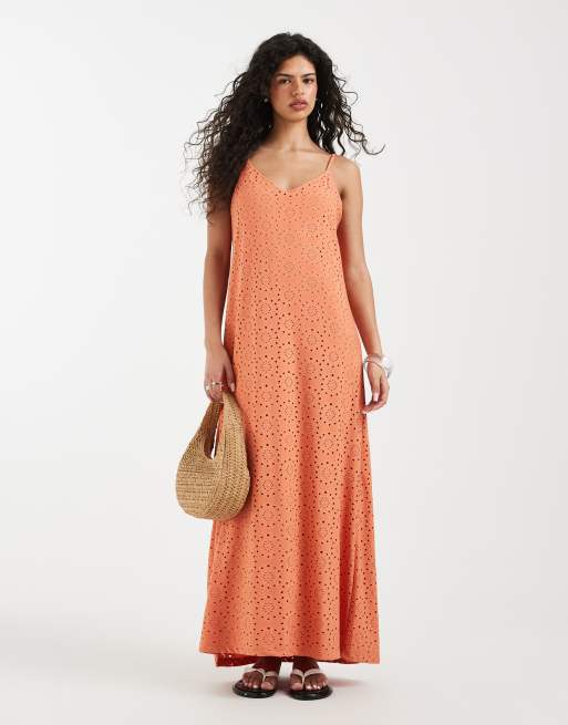 orange eyelet dress Kate Spade and more VERO MODA - Floral Eyelet