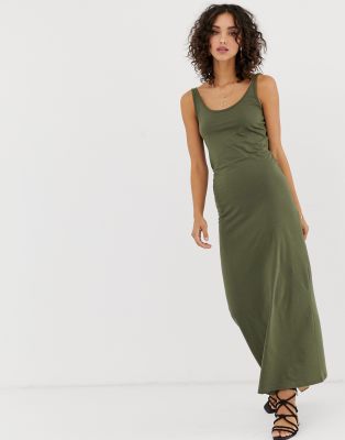 Vero Moda Jersey Maxi Dress-Green