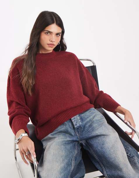 Vero Moda - jersey suave de cuello redondo en rojo - view 1