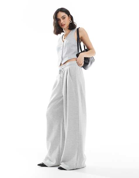 Vero Moda - Joggers a fondo ampio in jersey grigio chiaro mélange in coordinato - view 1