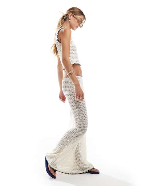 Vero Moda - Jupe longue d'ensemble en crochet à points roulés - Crème - view 1