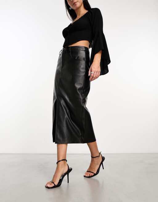 Vero moda jupe simili cuir new arrivals