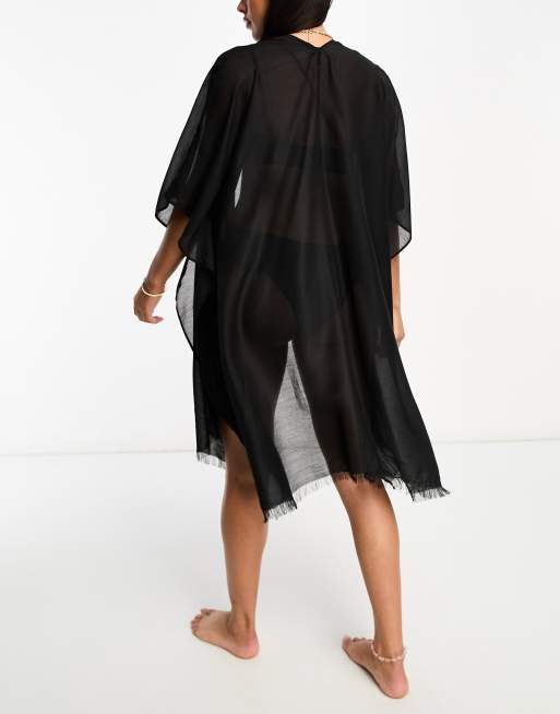 Vero Moda kaftan in black, 2 of 4