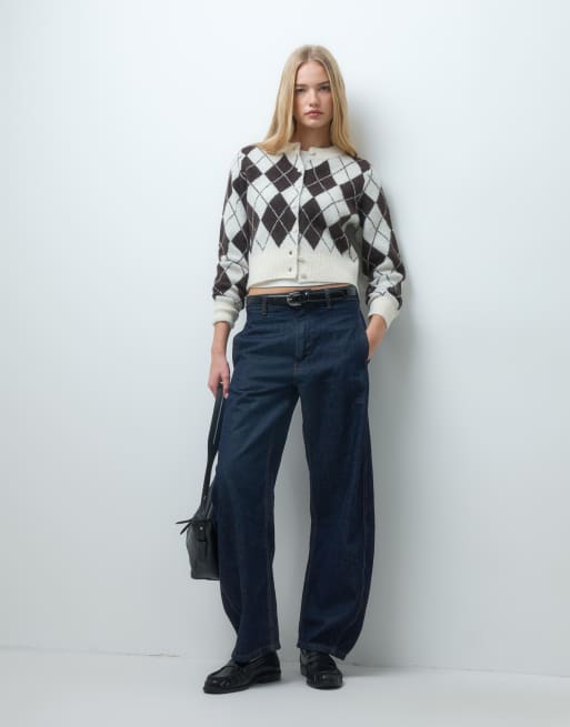 Vero Moda kardigan dzianinowy w czekoladowy wzór argyle, 2 z 4