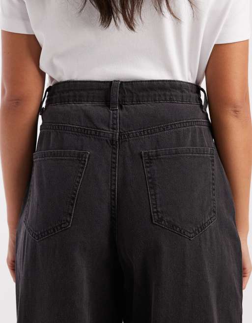 Vero Moda – Kirsa – Grå jeans med barrelben och hög midja, 4 av 5