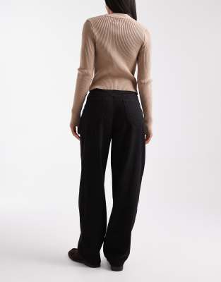 Vero Moda Kirsa High Waist Barrel Leg Jeans In Animal Print