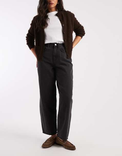 Vero Moda Kirsa high waist barrel leg jeans in medium grey wash - view 1