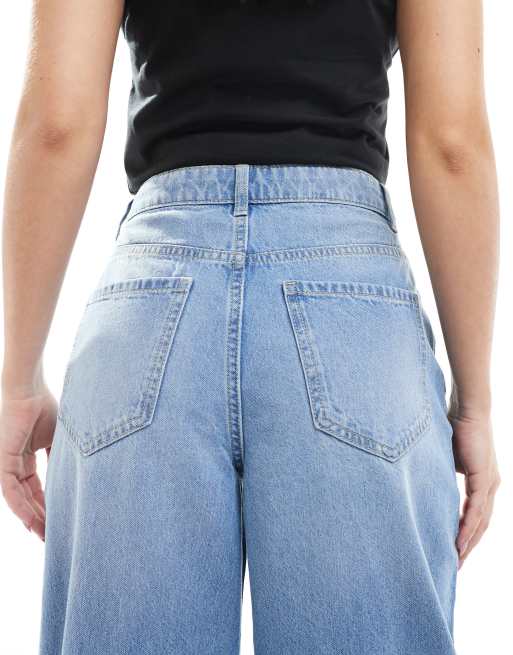 Vero Moda - Kirsa - Jean large à taille haute - Bleu clair délavé, 4 de 5
