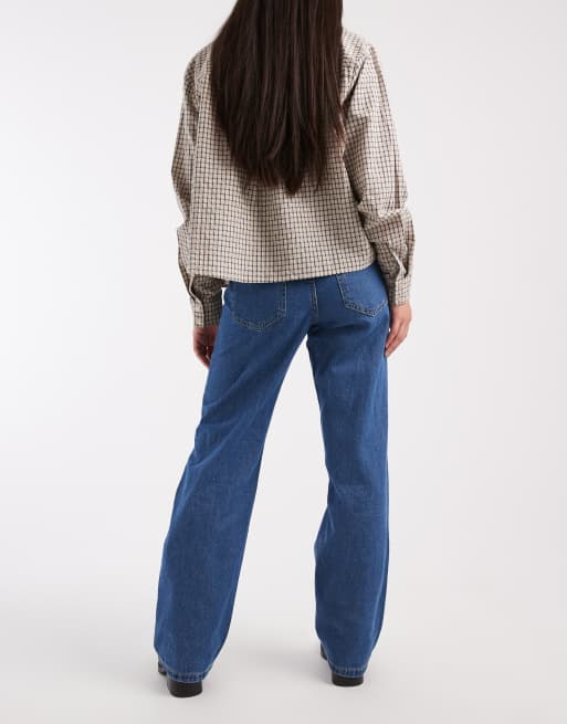 Vero Moda - Kirsa - Jeans met halfhoge taille en rechte pijpen in medium blauw met wassing, 2 van 5