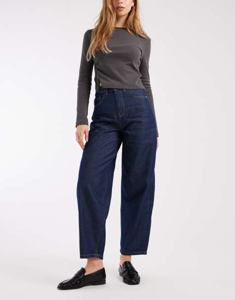 Vero Moda – Kirsa – Jeans mit hohem Bund und weitem Bein in dunkler Rinse-Waschung - view 1