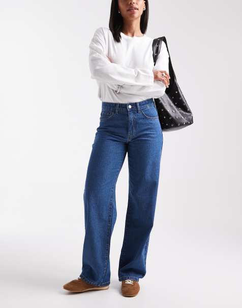 Vero Moda – Kirsa – Jeans mit mittelhohem Bund und geradem Schnitt in mittelblauer Waschung - view 1