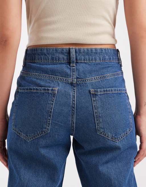 Vero Moda – Kirsa – Niebieskie jeansy z prostymi nogawkami i średnim stanem, 4 z 5