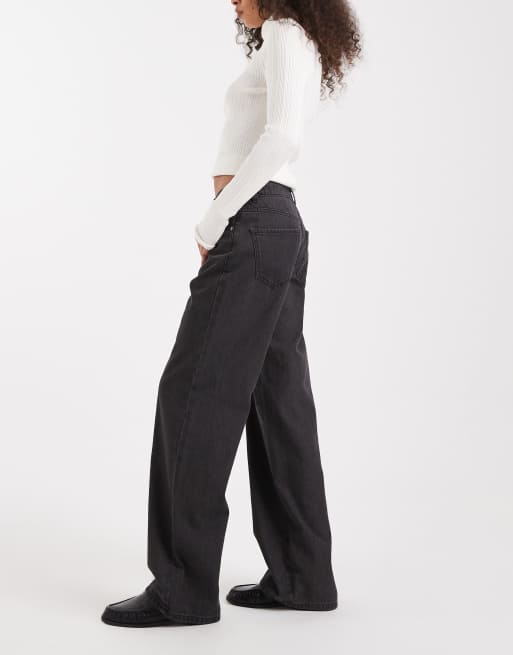 Vero Moda – Kirsa – Szare jeansy z prostymi nogawkami i średnim stanem, 3 z 5