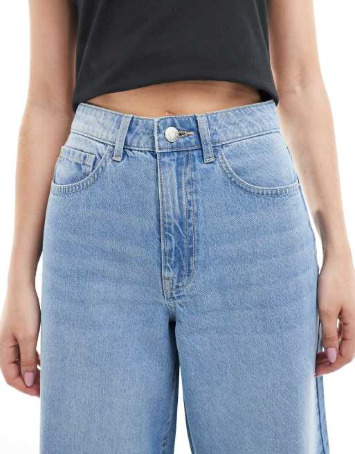 Vero Moda - Kirsa - Wijde jeans met hoge taille in lichtblauwe wassing, 5 van 5
