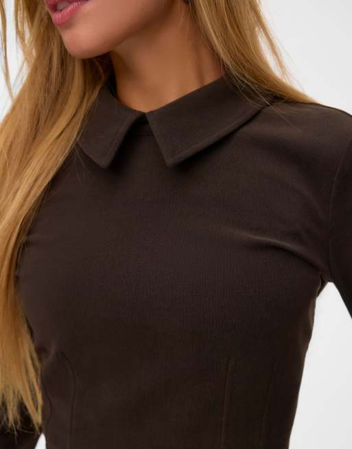 Vero Moda klänning i chokladbrun, 4 av 5