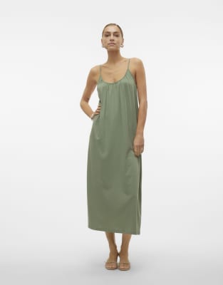 Vero Moda - Kleid in Heckengrün