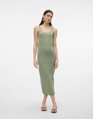 Vero Moda - Kleid in Heckengrün