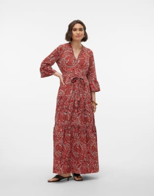 Vero Moda - Kleid in Marsala-Brown