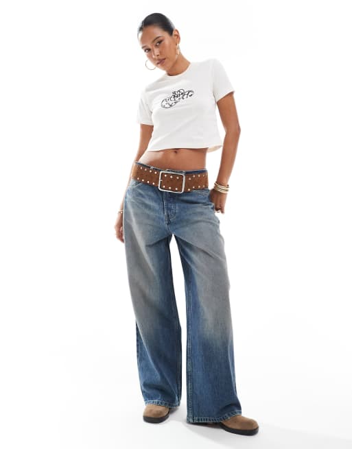 Vero Moda – Knapp geschnittenes T-Shirt in Wollweiß mit Cowboy-Hut-Grafik, 2 von 4