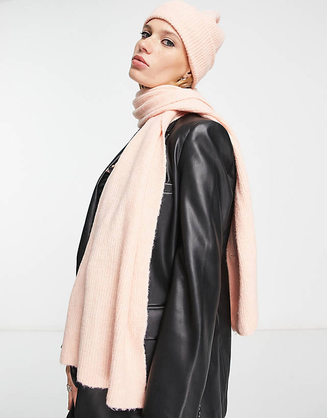 Vero Moda - knit scarf in rose pink