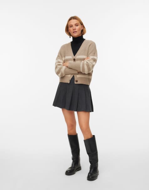 Vero Moda Knitted cardigan in moon rock - view 1