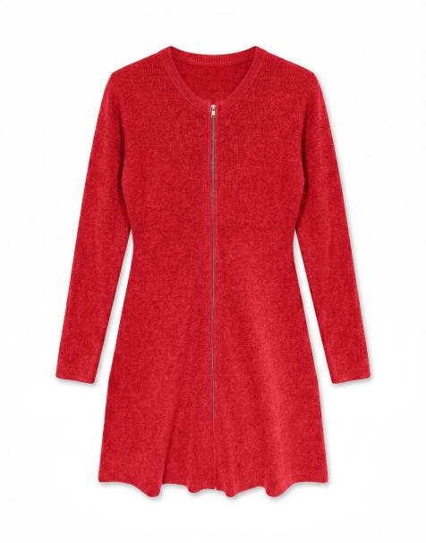 Vero Moda Knitted dress in high risk red - view 1