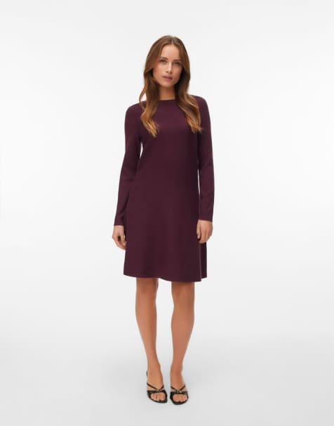 Vero Moda Knitted dress in winetasting - view 1