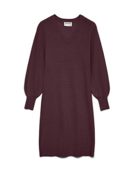 Vero Moda Knitted dress in winetasting, 5 of 5