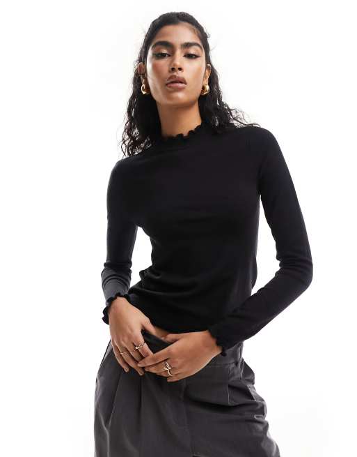 Lettuce edge shop mock neck top