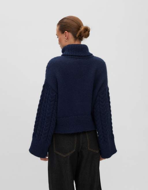 Vero Moda Knitted pullover in navy blazer, 2 of 6