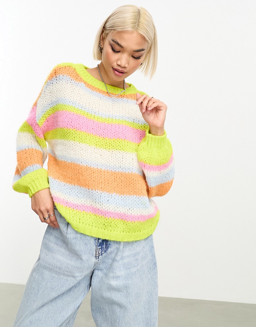 Vero Moda knitted stripe jumper in multi