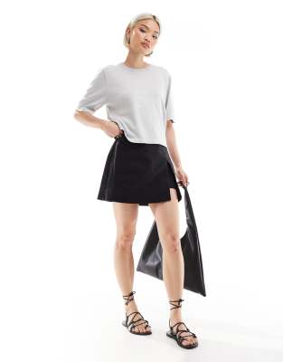 Vero Moda Knitted T-shirt In Gray