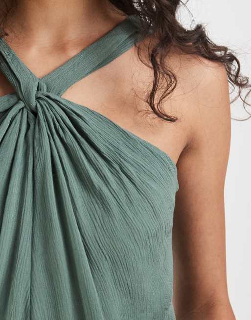 slim fit dress slacks Marquee Ruched Halter Neck Dress main image 1