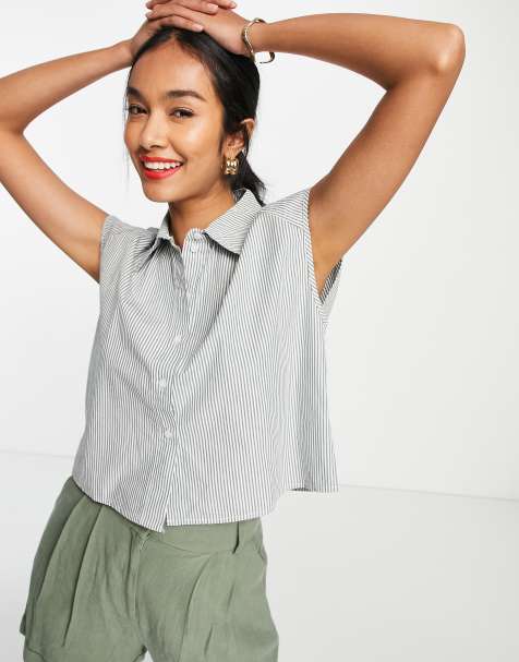 Vero Moda – Koszula w zielone paski, część zestawu - view 1