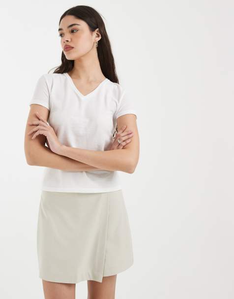 Vero Moda – Kremowe spódnicospodnie z podwyższonym stanem - view 1