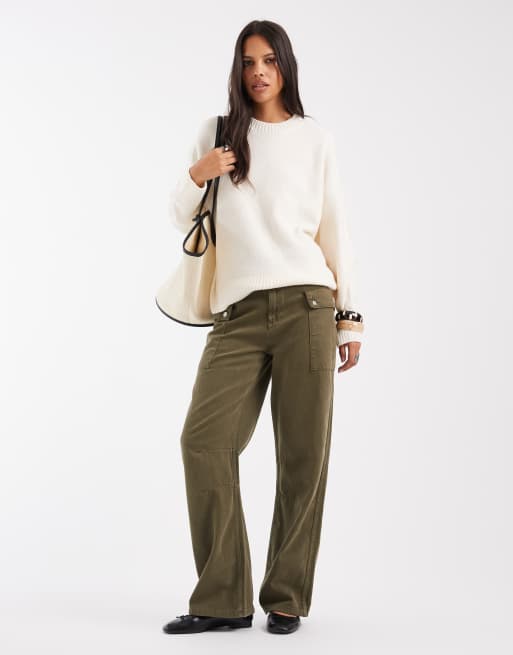 Vero Moda – Kremowy miękki sweter z okrągłym dekoltem, 3 z 4
