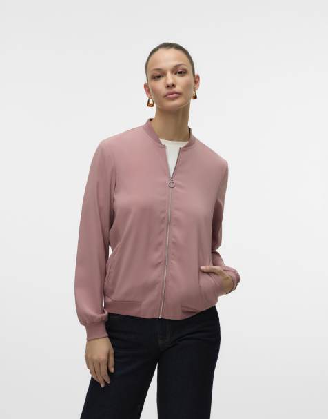 Vero Moda – Kurtka bomberka w zgaszonym różowym kolorze - view 1
