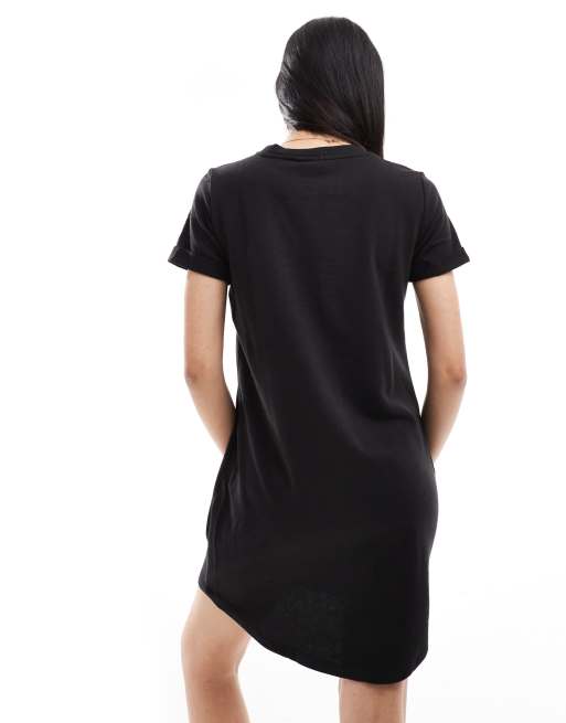 Vero Moda – Kurzärmliges Minikleid in Schwarz aus Jersey, 2 von 4