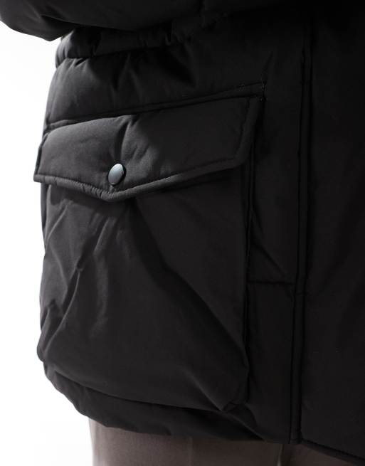 Vero Moda – Kurze, wattierte Jacke in Schwarz mit Kapuze, 3 von 4