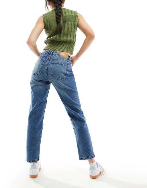 Vero Moda - Kyla - Jean droit taille mi-haute - Bleu moyen, 2 de 5