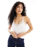 [Vero Moda] Vero Moda lace back cami top in white S Snow White
